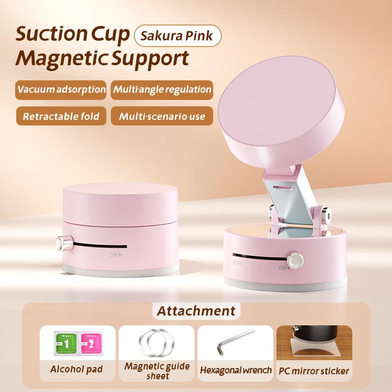 Transform Your Kitchen Experience with the Joytutus Multifunctional Vacuum Suction Phone Holder - A Versatile, Folding, and Extendable Double-Sided Magnetic Stand for Your Smartphone